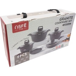 9 dalių OSFE Mars serijos granito puodų rinkinys